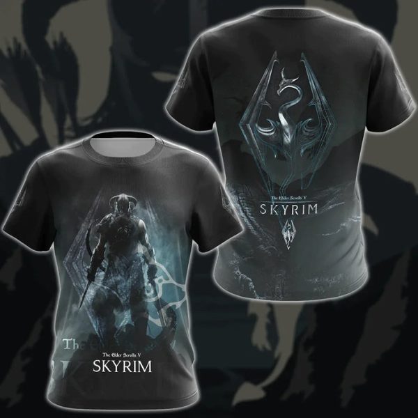 The Elder Scrolls V: Skyrim Video Game 3D All Over Printed T-shirt Tank Top Zip Hoodie Pullover Hoodie Hawaiian Shirt Beach Shorts Jogger